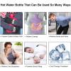 imageHomeTop Premium Classic Rubber Hot or Cold Water Bottle with Cute Stuffed Animal Cover 2 Liter GrayLavender Purple