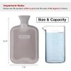 imageHomeTop Premium Classic Rubber Hot or Cold Water Bottle with Cute Stuffed Animal Cover 2 Liter GrayLavender Purple