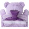 imageHomeTop Premium Classic Rubber Hot or Cold Water Bottle with Cute Stuffed Animal Cover 2 Liter GrayLight Purple