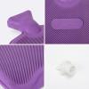 imageHomeTop Premium Classic Rubber Hot or Cold Water Bottle with Cute Stuffed Animal Cover 2 Liter GrayLight Purple