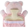 imageHomeTop Premium Classic Rubber Hot or Cold Water Bottle with Cute Stuffed Animal Cover 2 Liter GrayPastel Pink