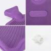 imageHomeTop Premium Classic Rubber Hot or Cold Water Bottle with Cute Stuffed Animal Cover 2 Liter GrayPurple