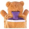 imageHomeTop Premium Classic Rubber Hot or Cold Water Bottle with Cute Stuffed Animal Cover 2 Liter GrayPurple