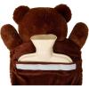imageHomeTop Premium Classic Rubber Hot or Cold Water Bottle with Cute Stuffed Animal Cover 2 Liter GrayTan