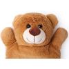 imageHomeTop Premium Classic Rubber Hot or Cold Water Bottle with Cute Stuffed Animal Cover 2 Liter GrayWhite