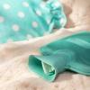 imageHomeTop Premium Classic Rubber Hot or Cold Water Bottle with Soft Fleece Cover 2 Liters Mint GreenMint Green