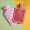 imageHomeTop Premium Classic Rubber Hot or Cold Water Bottle with Soft Fleece Cover 2 Liters Mint GreenPink
