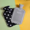 imageHomeTop Premium Classic Rubber Hot or Cold Water Bottle with Soft Fleece Cover 2 Liters Mint GreenSpace Black
