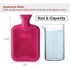 imageHomeTop Premium Classic Rubber Hot or Cold Water Bottle with Soft Fleece Cover 2 Liters Mint GreenStrawberry Red
