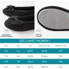 imageHomeTop Womens Comfy Cotton Knit Ballerina Slippers Lightweight Terry Cloth Memory Foam House Shoes with Stretchable Heel DesignBlack