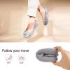 imageHomeTop Womens Comfy Cotton Knit Ballerina Slippers Lightweight Terry Cloth Memory Foam House Shoes with Stretchable Heel DesignGrey