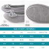 imageHomeTop Womens Comfy Cotton Knit Ballerina Slippers Lightweight Terry Cloth Memory Foam House Shoes with Stretchable Heel DesignGrey