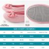 imageHomeTop Womens Comfy Cotton Knit Ballerina Slippers Lightweight Terry Cloth Memory Foam House Shoes with Stretchable Heel DesignPink