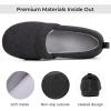 imageHomeTop Womens Comfy Loafer Slippers Lightweight Memory Foam Nonslip Indoor House ShoesBlack