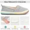imageHomeTop Womens Comfy Loafer Slippers Lightweight Memory Foam Nonslip Indoor House ShoesLight Gray