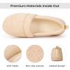 imageHomeTop Womens Comfy Loafer Slippers Lightweight Memory Foam Nonslip Indoor House ShoesOatmeal