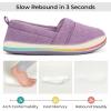 imageHomeTop Womens Comfy Loafer Slippers Lightweight Memory Foam Nonslip Indoor House ShoesPurple