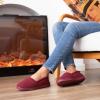 imageHomeTop Womens Comfy Loafer Slippers Lightweight Memory Foam Nonslip Indoor House ShoesWine
