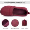 imageHomeTop Womens Comfy Loafer Slippers Lightweight Memory Foam Nonslip Indoor House ShoesWine
