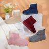 imageHomeTop Womens Knit Bootie Slippers Fuzzy Warm Memory Foam Indoor House ShoesLight Gray