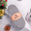 imageHomeTop Womens Mens Comfy Cable Knit Slipper Socks Unisex AntiSkid House Socks with Durable Silicone Gripper 78 Women 56 Men Gray