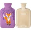 imageHomeTop Premium Classic Rubber Hot Water Bottle with Cute Knit Cover 2 Liter BlueWhitePurpleWhite