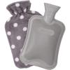 imageHomeTop Premium Classic Rubber Hot or Cold Water Bottle with Soft Fleece Cover 2 Liters Mint GreenGray