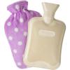 imageHomeTop Premium Classic Rubber Hot or Cold Water Bottle with Soft Fleece Cover 2 Liters Mint Greenlight Purple