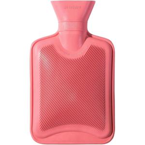 imageHomeTop Premium Classic Rubber Hot Water Bottle 1L Eggshell CreamLight Coral Pink