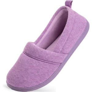 imageHomeTop Womens Comfy Loafer Slippers Lightweight Memory Foam Nonslip Indoor House ShoesPurple