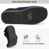 imageHomeTop Womens Corduroy Slippers Comfy Adjustable Hook and Loop Memory Foam Indoor Closedback House Shoes for Diabetic Swollen FeetDark Galaxy Blue