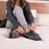 imageHomeTop Womens Corduroy Slippers Comfy Adjustable Hook and Loop Memory Foam Indoor Closedback House Shoes for Diabetic Swollen FeetUltimate Gray