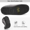 imageHomeTop Womens Corduroy Slippers Comfy Adjustable Hook and Loop Memory Foam Indoor Closedback House Shoes for Diabetic Swollen FeetUltimate Gray