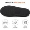 imageHomeTop Womens Moccasins House Slippers Indoor Outdoor Suede Faux Fur Rubber Sole Memory Foam House Shoes Sizes Breathable Microsuede Soft Home SlippersBlack