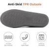 imageHomeTop Womens Moccasins House Slippers Indoor Outdoor Suede Faux Fur Rubber Sole Memory Foam House Shoes Sizes Breathable Microsuede Soft Home SlippersGrey
