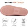 imageHomeTop Womens Moccasins House Slippers Indoor Outdoor Suede Faux Fur Rubber Sole Memory Foam House Shoes Sizes Breathable Microsuede Soft Home SlippersPale Mauve