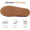 imageHomeTop Womens Moccasins House Slippers Indoor Outdoor Suede Faux Fur Rubber Sole Memory Foam House Shoes Sizes Breathable Microsuede Soft Home SlippersSugar Almond