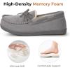 imageHomeTop Womens Moccasins House Slippers Memory Foam Indoor Outdoor Ladies ShoesDove Gray