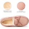 imageHomeTop Womens Moccasins House Slippers Memory Foam Indoor Outdoor Ladies ShoesPink Ash