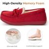 imageHomeTop Womens Moccasins House Slippers Memory Foam Indoor Outdoor Ladies ShoesRacy Ruby