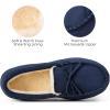 imageHomeTop Womens Moccasins House Slippers Memory Foam Indoor Outdoor Ladies ShoesSapphire Blue