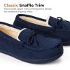 imageHomeTop Womens Moccasins House Slippers Memory Foam Indoor Outdoor Ladies ShoesSapphire Blue
