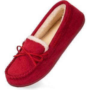 imageHomeTop Womens Moccasins House Slippers Memory Foam Indoor Outdoor Ladies ShoesRacy Ruby