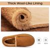 imageHomeTop Mens Classic Memory Foam Moccasin Slippers Warm Comfy Microsuede House Shoes for Indoor OutdoorBrown