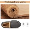 imageHomeTop Mens Classic Memory Foam Moccasin Slippers Warm Comfy Microsuede House Shoes for Indoor OutdoorMisty Gray