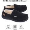 imageHomeTop Mens Classic Moccasin Slippers Comfy Memory Foam Indoor House ShoesSpace Black
