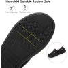 imageHomeTop Mens Classic Moccasin Slippers Comfy Memory Foam Indoor House ShoesSpace Black
