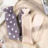 imageHomeTop Premium 225 Liters Rubber Hot Water Bottle wSoft Gray Polka Dot Fleece Cover Light GrayLight Gray