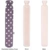 imageHomeTop Premium 225 Liters Rubber Hot Water Bottle wSoft Gray Polka Dot Fleece Cover Light GrayLight Gray