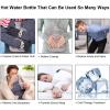 imageHomeTop Premium Classic Rubber Hot or Cold Water Bottle with Soft Fleece Cover 2 Liters PurpleGray Polka Dot Envelope CoverGrayGray